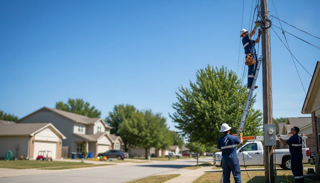 Residential electrician providing installation services in Gordon, TX